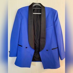 After Six Tuxedo Men’s 39R Royal Blue Jacket Black Pants USA Union